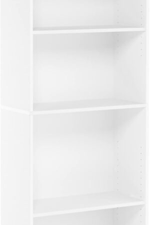 5-Shelf Bookcase, 5-Tier, White